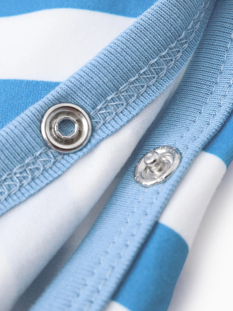 Combinaison rayée à manches longues pour bébé fille/garçon Looney Tunes, 1 pièce, bleu ciel