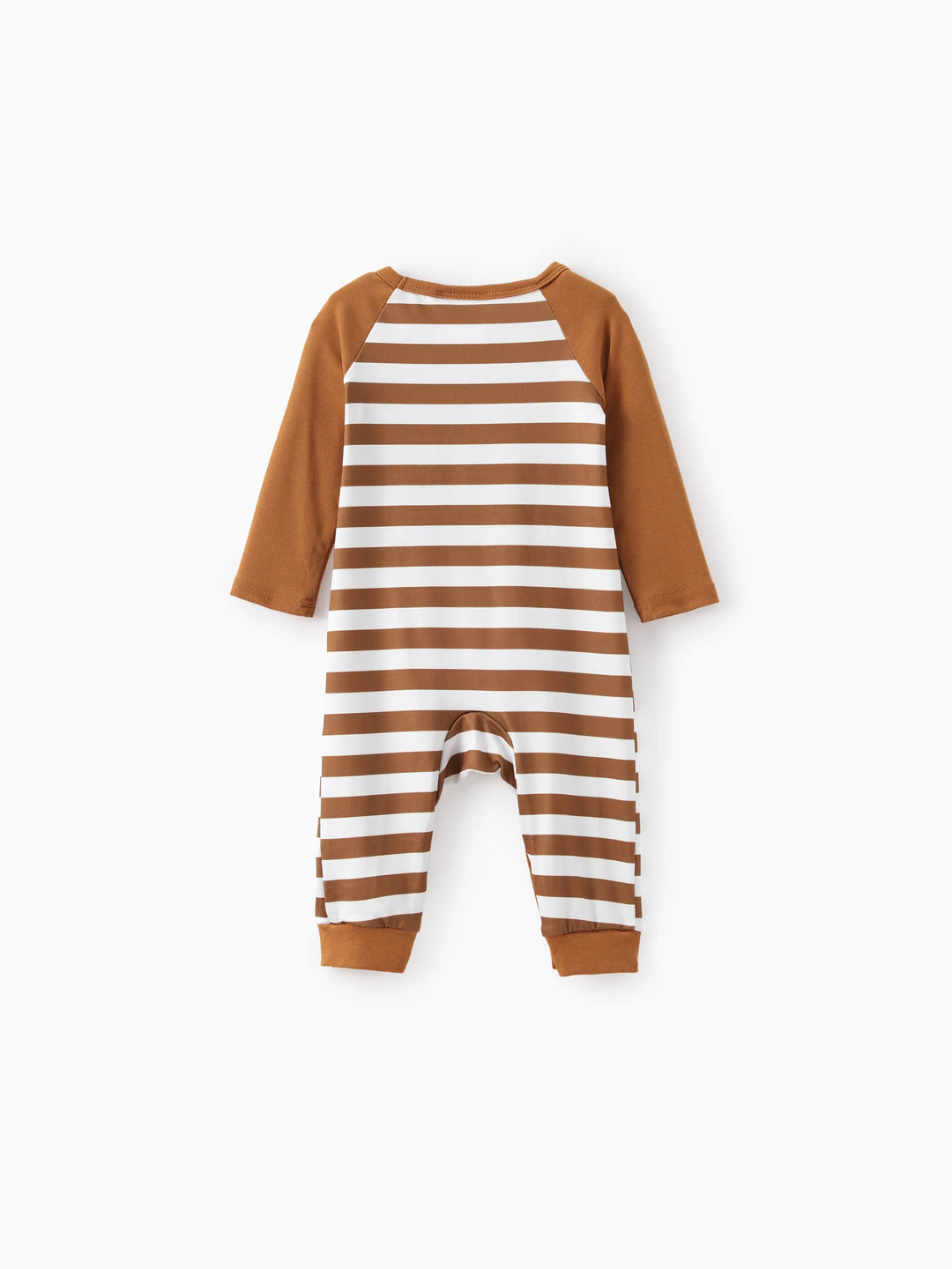Looney Tunes Baby Mädchen/Junge 1-teiliger langärmeliger gestreifter Jumpsuit braun