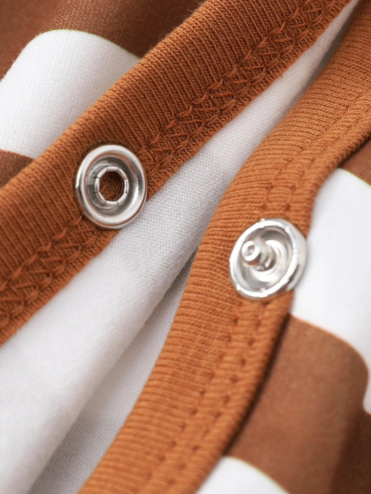 Combinaison rayée à manches longues Looney Tunes pour bébé garçon, 1 pièce, marron