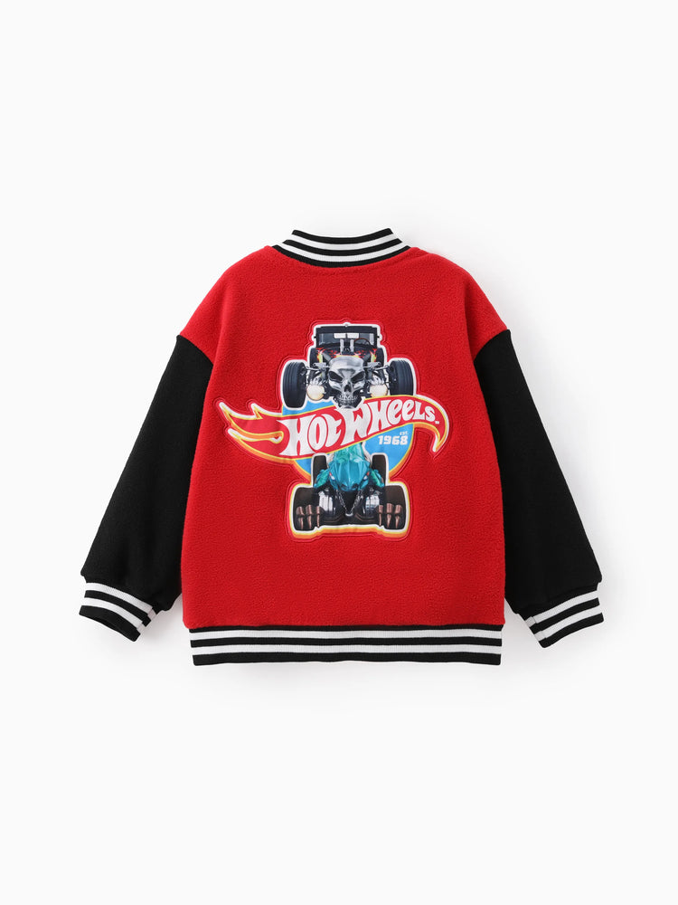 Blouson aviateur universitaire rouge Hot Wheels pour tout-petit/enfant garçon