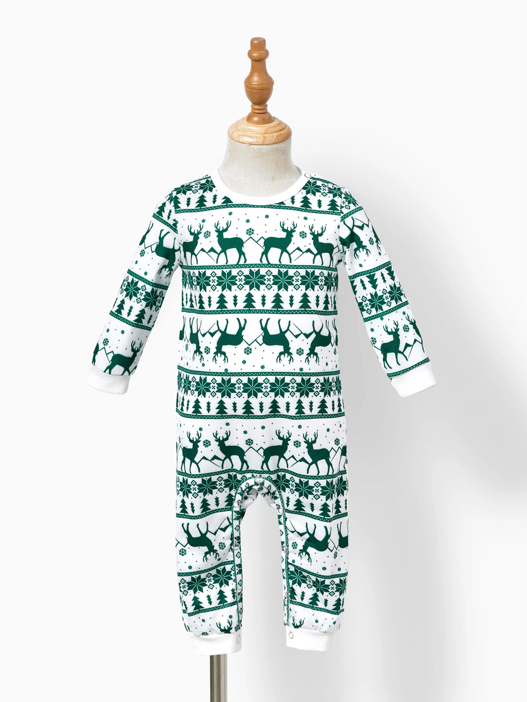 Weihnachten Familie Passende Grün Festival Thema Print Tops und Mesh Splicing Kleider Sets grün