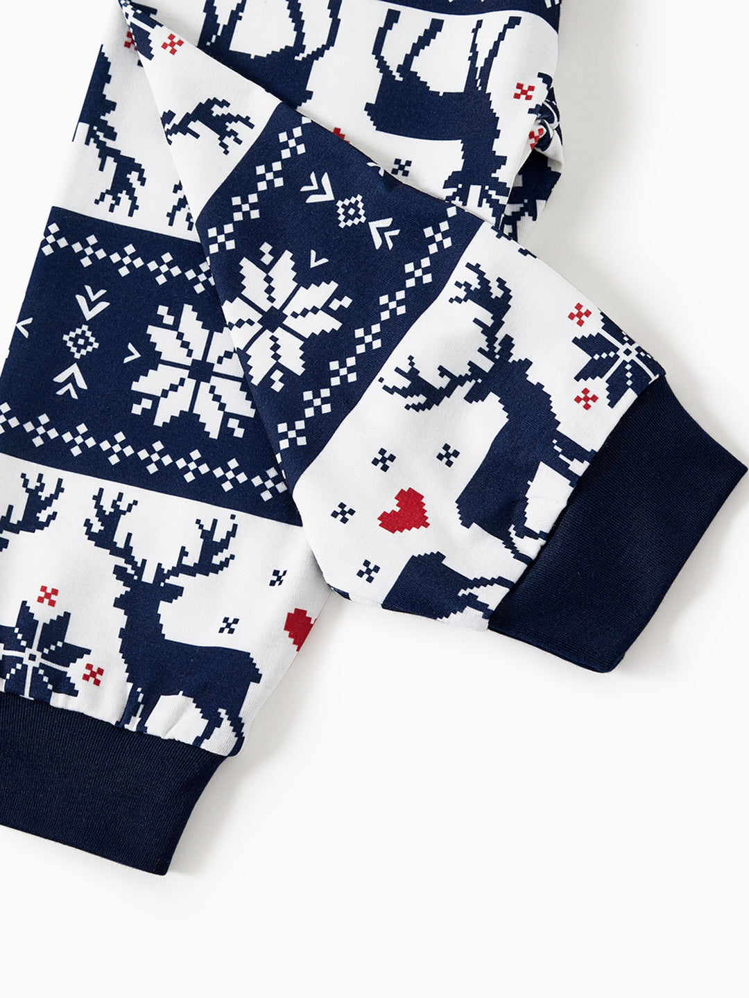 Pyjamas de Noël assortis pour toute la famille, rennes phosphorescents dans le noir, bleu marine
