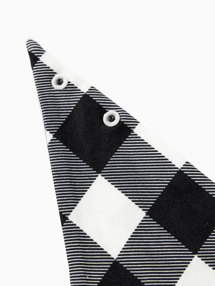 Ensemble pyjama de Noël à manches longues et imprimé lettres phosphorescentes avec chaussettes de Noël noires et blanches