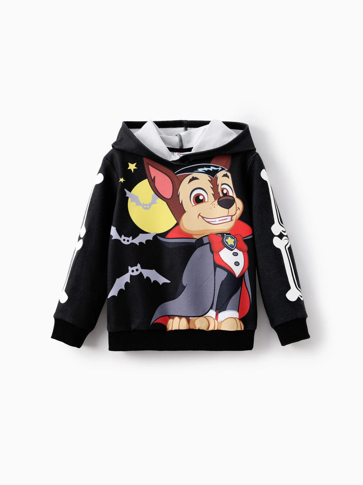 Sweat à capuche noir phosphorescent pour tout-petit garçon de la Pat' Patrouille Chase Halloween