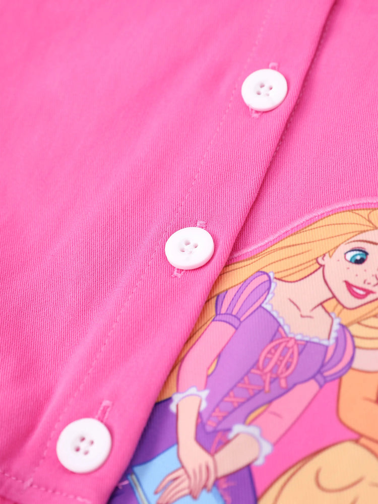 Disney Princess Toddler Girl 2pcs Belle Rapunzel Naia? Dress with Cotton Jacket Set Pink