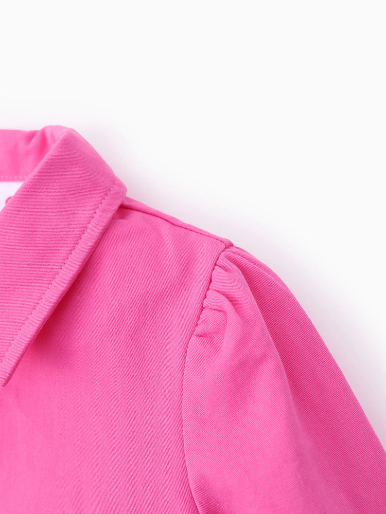 Disney Princess Toddler Girl 2pcs Belle Rapunzel Naia? Dress with Cotton Jacket Set Pink