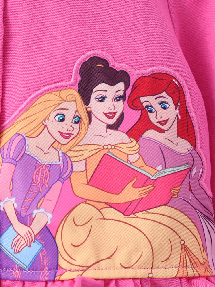 Disney Princess Toddler Girl 2pcs Belle Rapunzel Naia? Dress with Cotton Jacket Set Pink