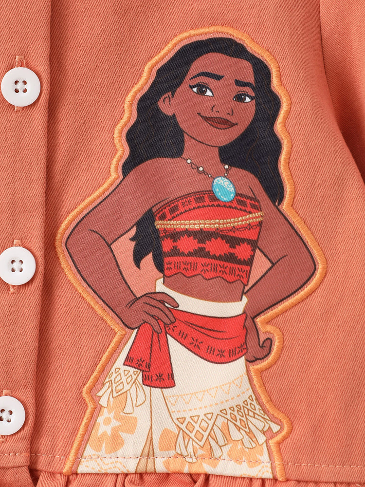 Ensemble 2 pièces robe et veste en coton Disney Princess Moana Naia™ pour petite fille, abricot
