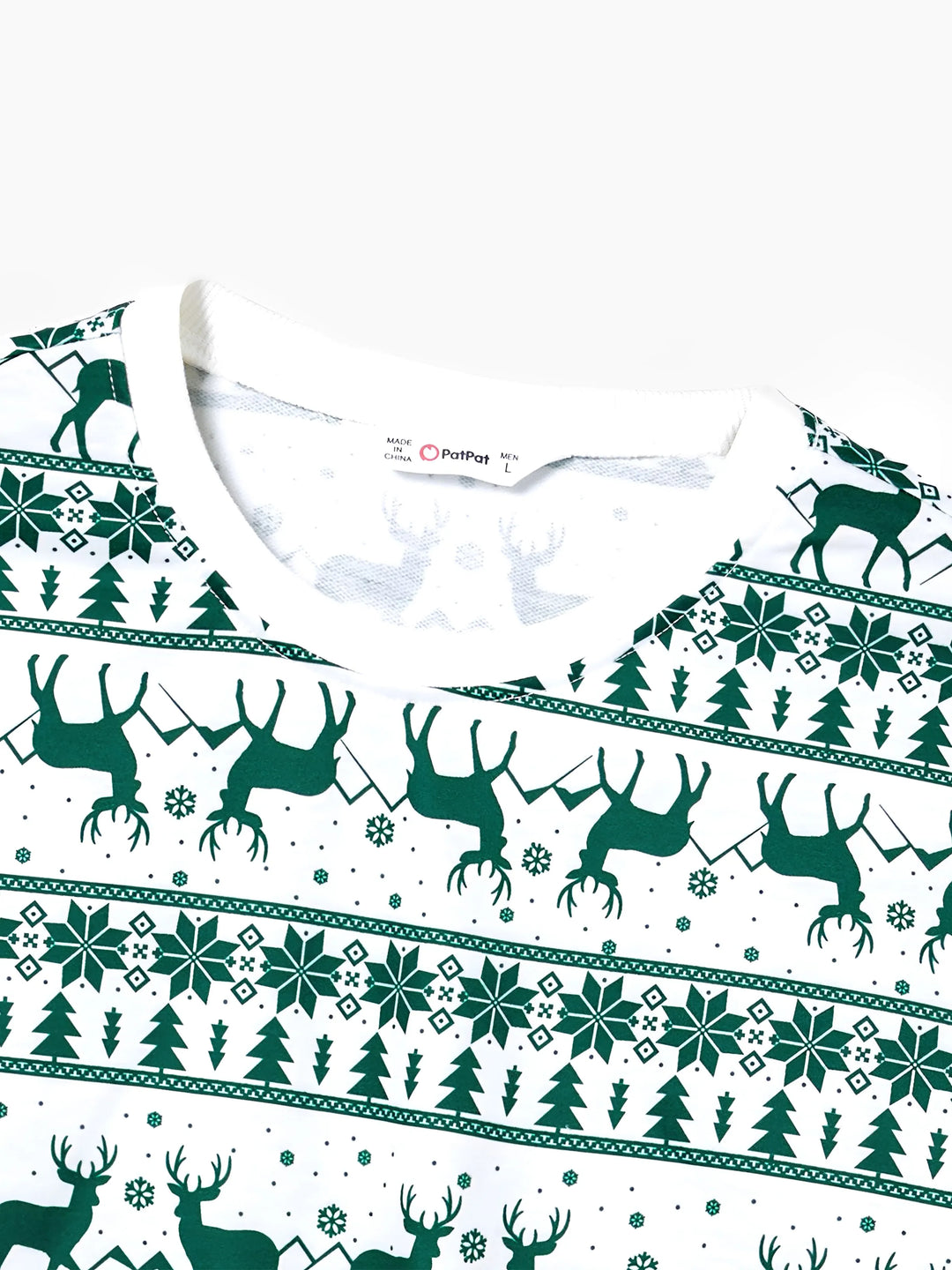 Weihnachten Familie Passende Grün Festival Thema Print Tops und Mesh Splicing Kleider Sets grün