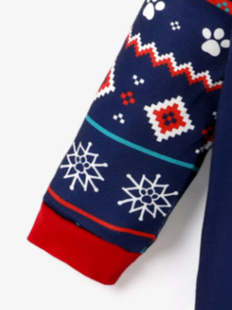 Ensemble pyjama de Noël assorti à manches longues et imprimé de la Pat'Patrouille avec chaussettes de Noël 