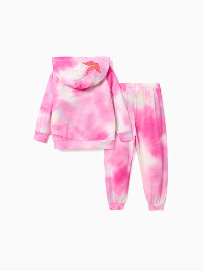 Disney Prinzessin Kleinkind/Kind Mädchen 2tlg. Ariel Print Langarm-Oberteil und Hose Set Rosa