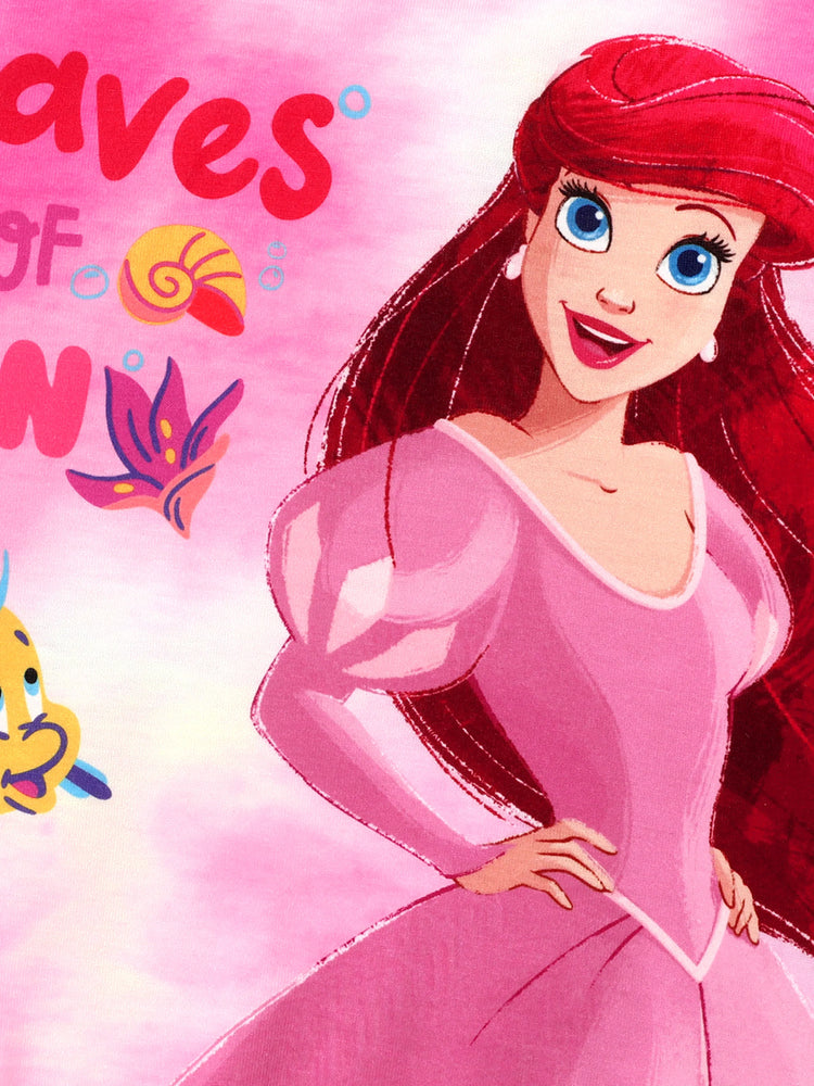 Disney Princess Toddler/Kid Girl 2pcs Ariel Print Long-sleeve Top and Pants Set Pink