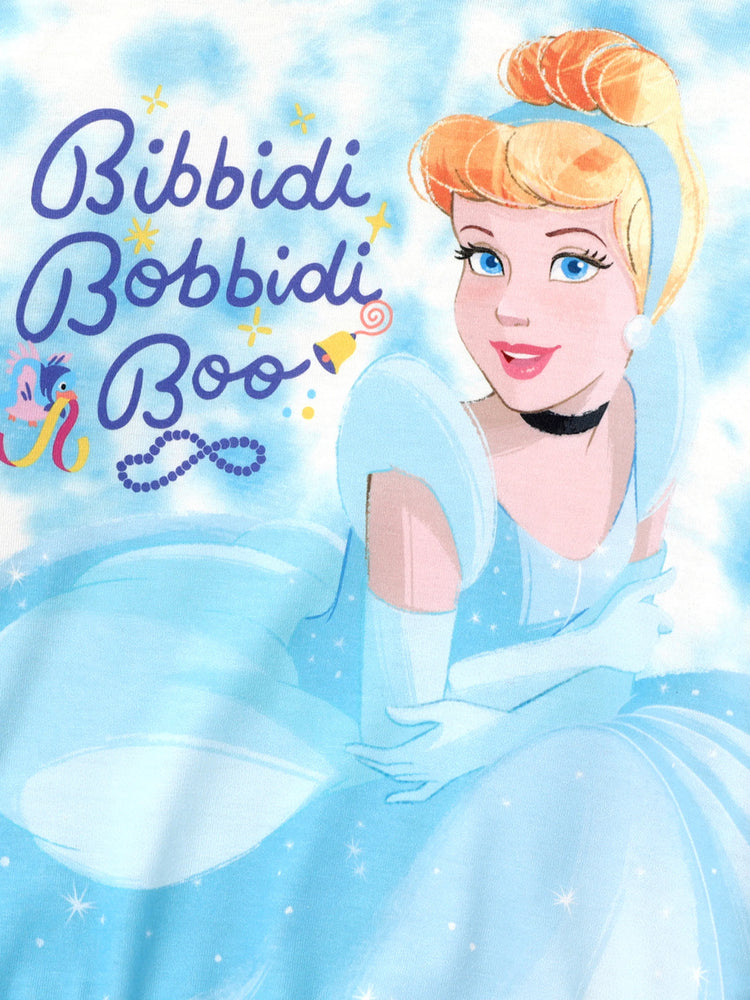 Ensemble 2 pièces haut à manches longues et pantalon imprimé Cendrillon pour petite fille Disney Princesse Bleu