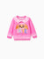 Sweat-shirt de Noël imprimé flocon de neige Skye de la Pat' Patrouille pour petite fille, rose vif