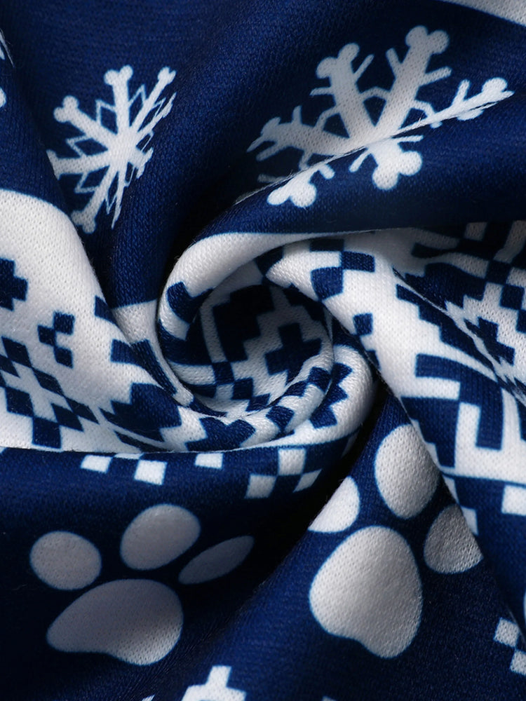 Sweat-shirt imprimé flocon de neige pour tout-petit garçon de la Pat' Patrouille, bleu foncé