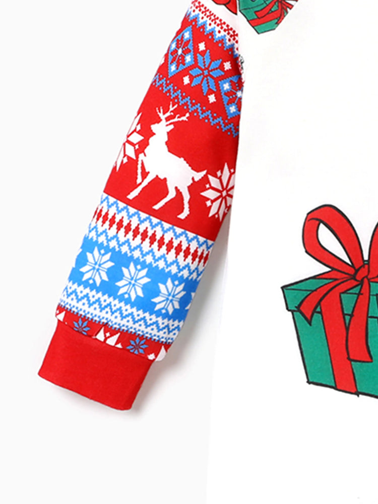 Ensemble pyjama familial assorti de Noël des Schtroumpfs avec chaussettes de Noël