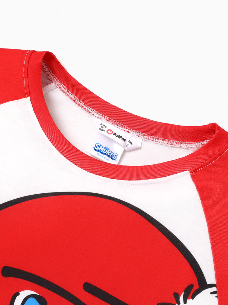 Ensemble pyjama familial assorti de Noël des Schtroumpfs avec chaussettes de Noël