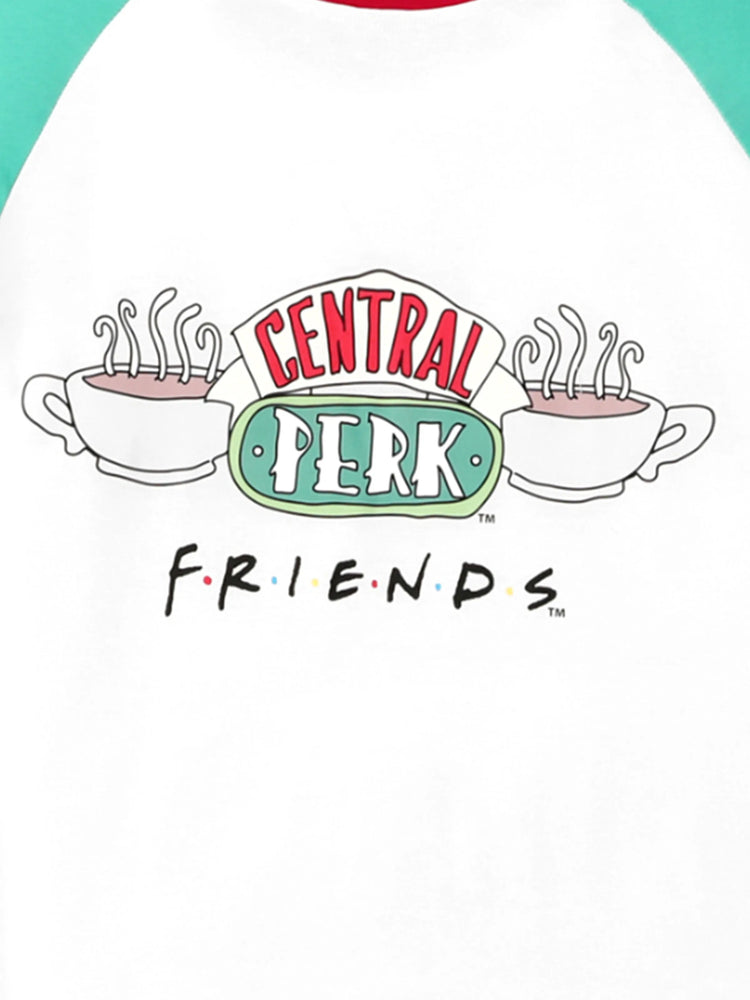 Freunde Weihnachtsfamilienpassend Farbblock Schlafanzug-Sets mit Weihnachtssocken