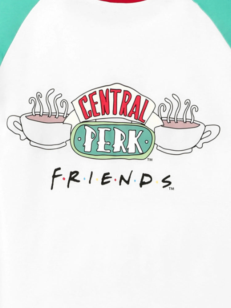 Freunde Weihnachtsfamilienpassend Farbblock Schlafanzug-Sets mit Weihnachtssocken