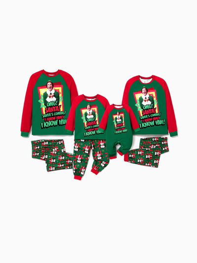 ELF Christmas Family Matching Character Print Pajamas Sets with Christmas Socks