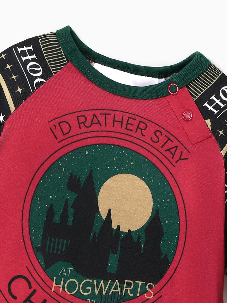 Ensemble pyjama de Noël Harry Potter pour toute la famille, motif Poudlard, avec chaussettes de Noël