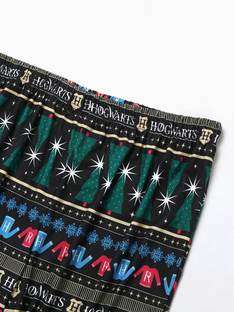 Ensemble pyjama de Noël Harry Potter pour toute la famille, motif Poudlard, avec chaussettes de Noël