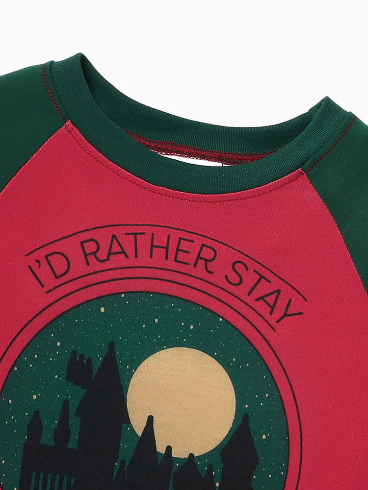 Ensemble pyjama de Noël Harry Potter pour toute la famille, motif Poudlard, avec chaussettes de Noël