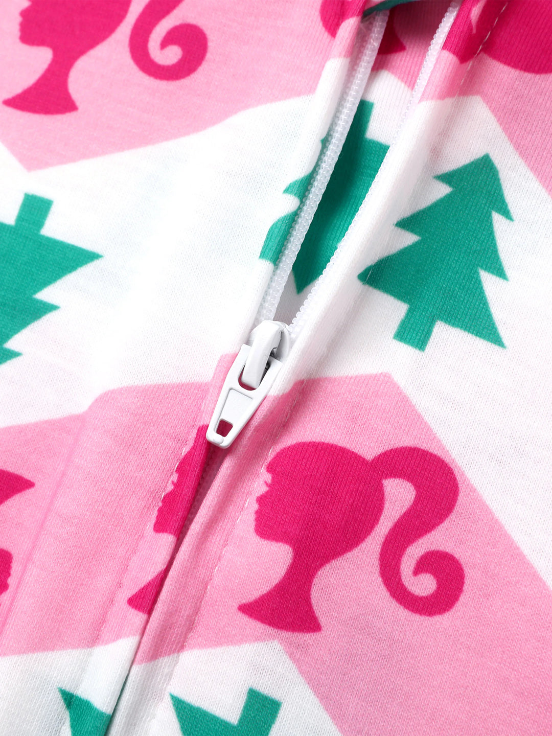 Barbie Mommy and Me Christmas Hooded Onesie Pajama Sets with Christmas Socks