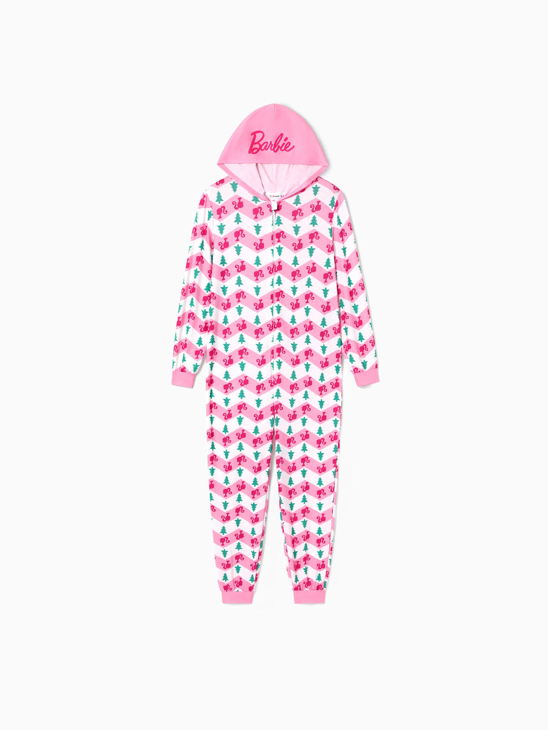 Barbie Mommy and Me Christmas Hooded Onesie Pajama Sets with Christmas Socks