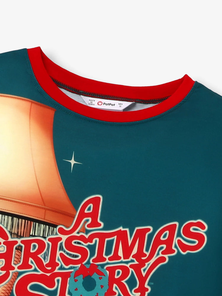 Eine Weihnachtsgeschichte Familienpassend Weihnachtslampe Grafik Schlafanzug-Sets mit Weihnachtssocken