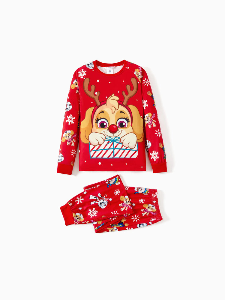 Ensemble pyjama assorti de Noël pour toute la famille Pat'Patrouille Chase et Marshall avec chaussettes de Noël 