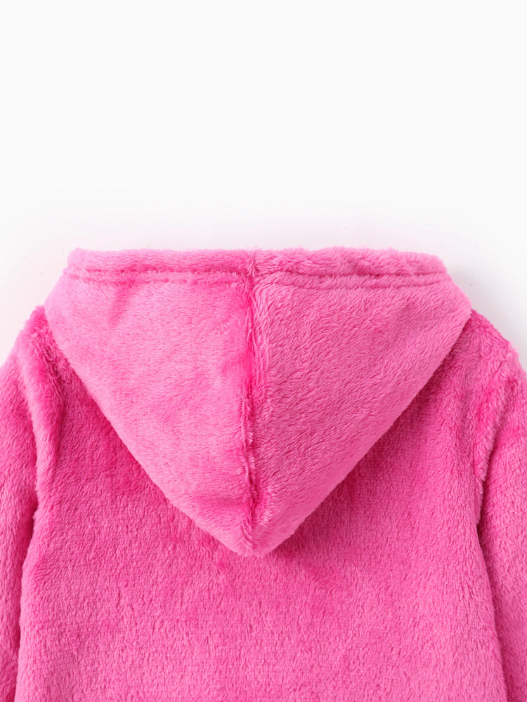 Ensemble sweat à capuche/combinaison polaire assortie pour la famille Barbie, rose vif