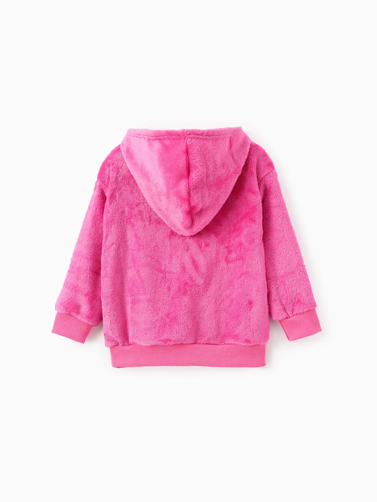 Ensemble sweat à capuche/combinaison polaire assortie pour la famille Barbie, rose vif