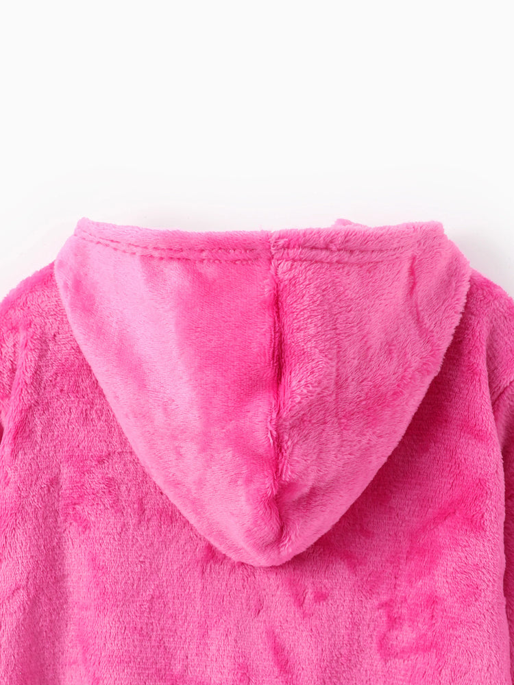 Ensemble sweat à capuche/combinaison polaire assortie pour la famille Barbie, rose vif