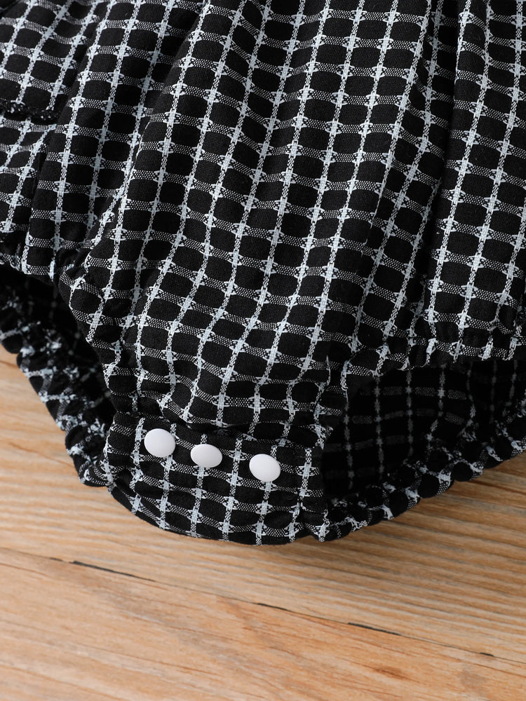 Little CoCo &amp; Gentlemen - Barboteuse à volants et nœud papillon pour bébé fille avec bandeau noir