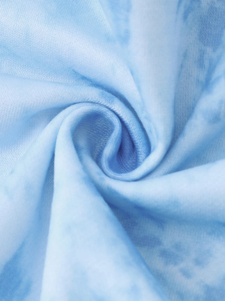 Disney Stitch Kid Boy Tye-die Print Bomber Jacket Blue