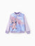 Disney Stitch Kid Girl 1pc Tye-die Print Bomber Jacket Purple