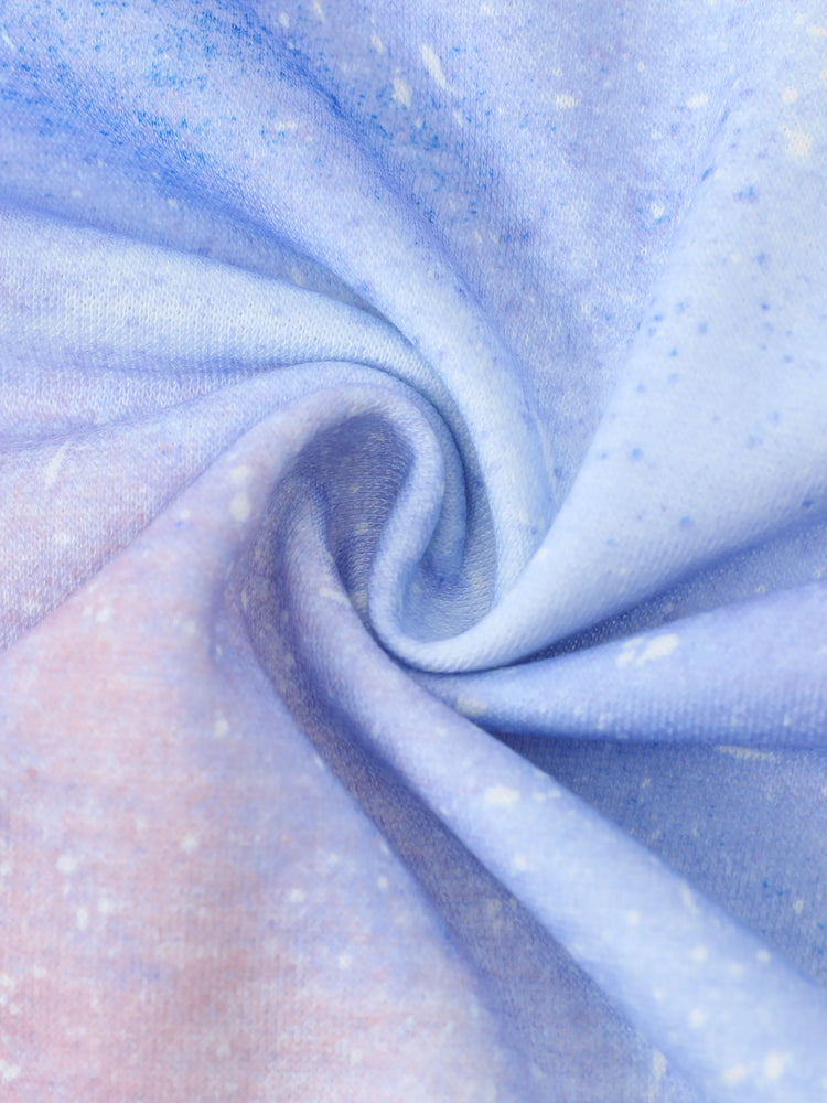 Disney Stitch Kid Girl 1pc Tye-die Print Bomber Jacket Purple