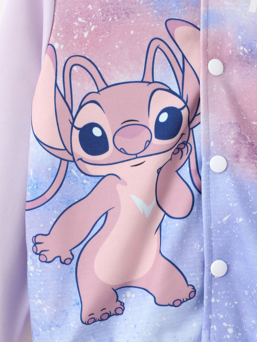 Blouson aviateur Disney Stitch pour fille, imprimé tie-dye, violet, 1 pièce