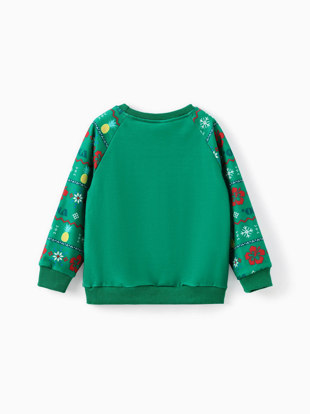 Disney Stitch Family Passender Weihnachtsstich mit Weihnachtsmütze Langarm-Sweatshirt  grün