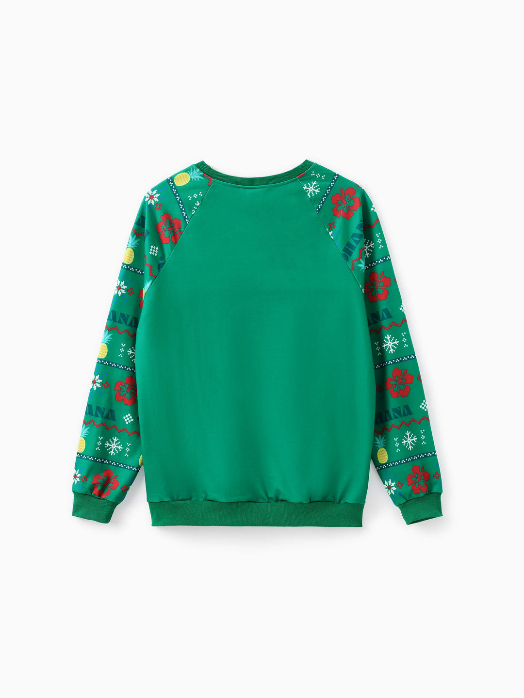 Disney Stitch Family Passender Weihnachtsstich mit Weihnachtsmütze Langarm-Sweatshirt  grün