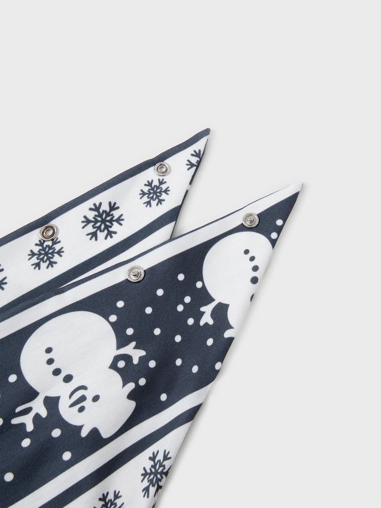 Pyjama de Noël assorti, motif bonhomme de neige, manches longues, chaussettes de Noël, gris foncé