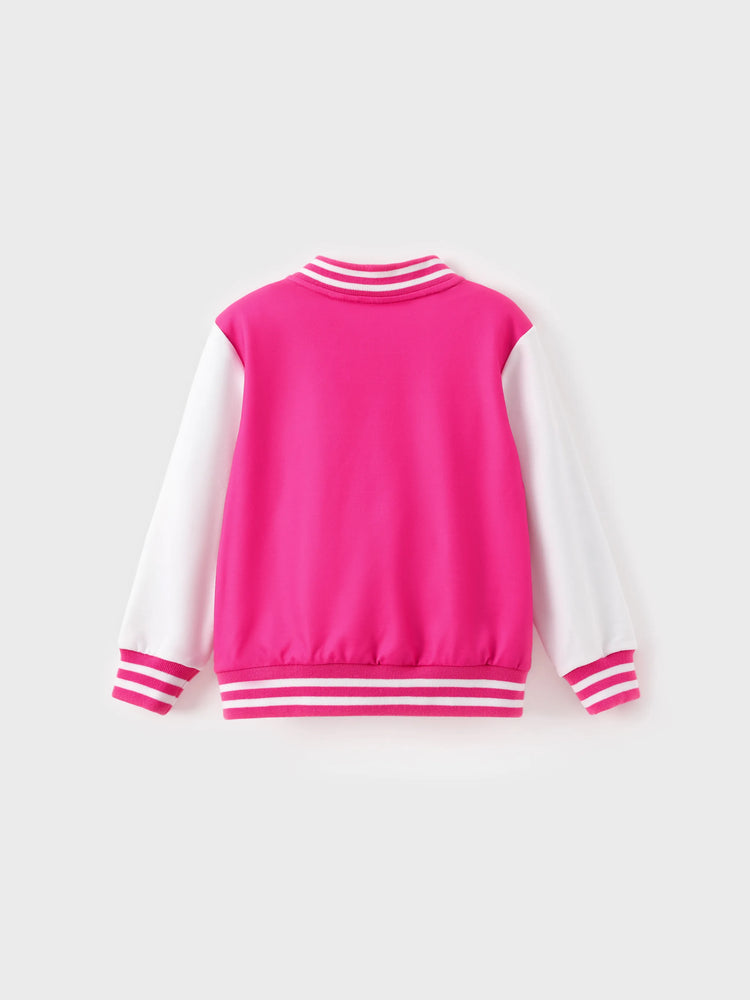 Disney Mickey and Friends Toddler/Kid Girl Minnie Lightweight Bomber Jacket Hot Pink