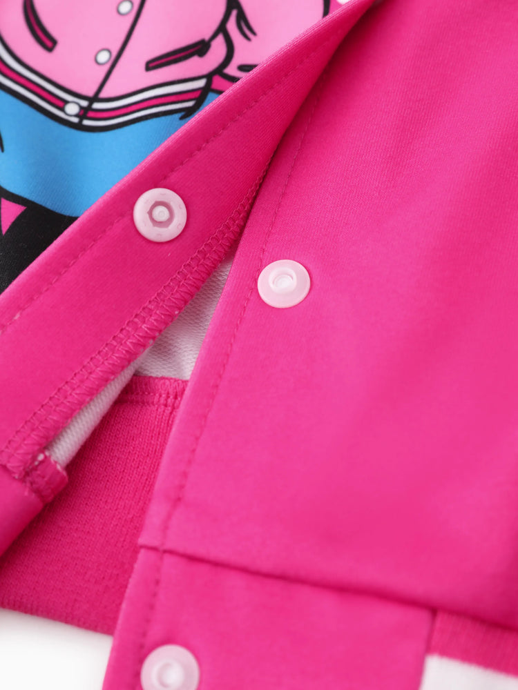 Disney Mickey and Friends Toddler/Kid Girl Minnie Lightweight Bomber Jacket Hot Pink