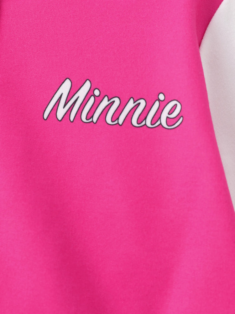 Disney Mickey and Friends Toddler/Kid Girl Minnie Lightweight Bomber Jacket Hot Pink