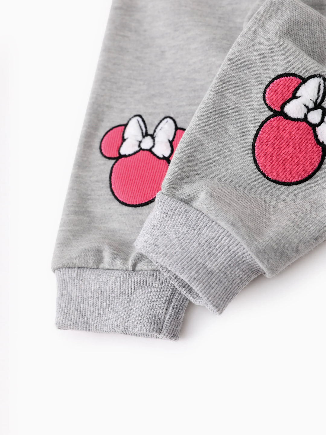 Conjunto de 2 piezas de Minnie Naia? de Disney Mickey y sus amigos para bebé niña, con mono de manga larga y pantalones bordados con el personaje, diseño de lunares, Roseo