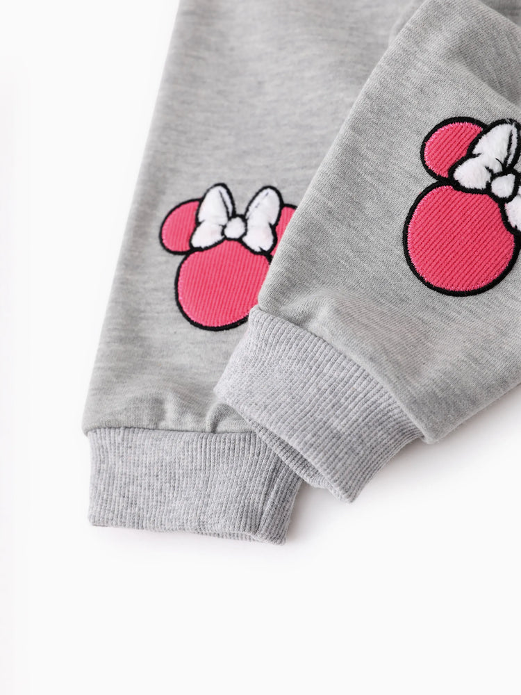 Ensemble 2 pièces pour bébé fille Disney Mickey et ses amis Minnie Naia™ à pois, combinaison à manches longues et pantalon brodé avec personnage Roseo