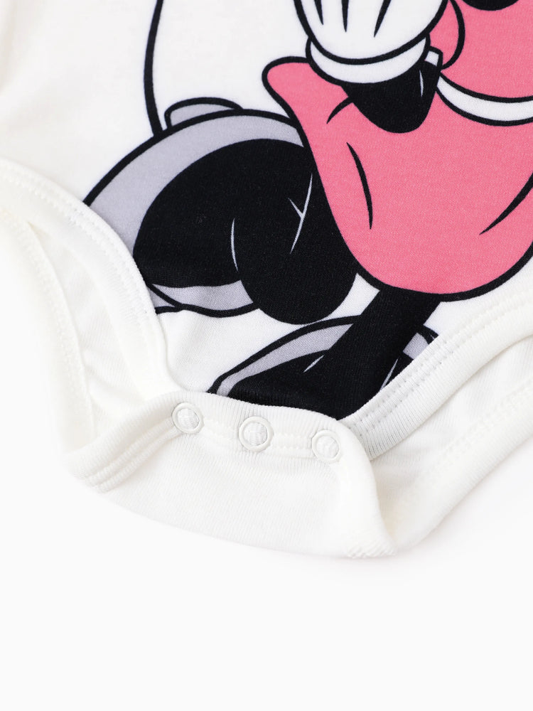 Ensemble 2 pièces pour bébé fille Disney Mickey et ses amis Minnie Naia™ à pois, combinaison à manches longues et pantalon brodé avec personnage Roseo