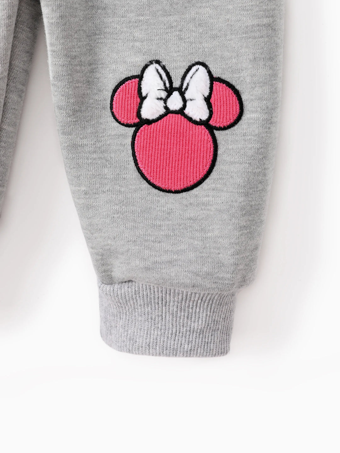 Conjunto de 2 piezas de Minnie Naia? de Disney Mickey y sus amigos para bebé niña, con mono de manga larga y pantalones bordados con el personaje, diseño de lunares, Roseo