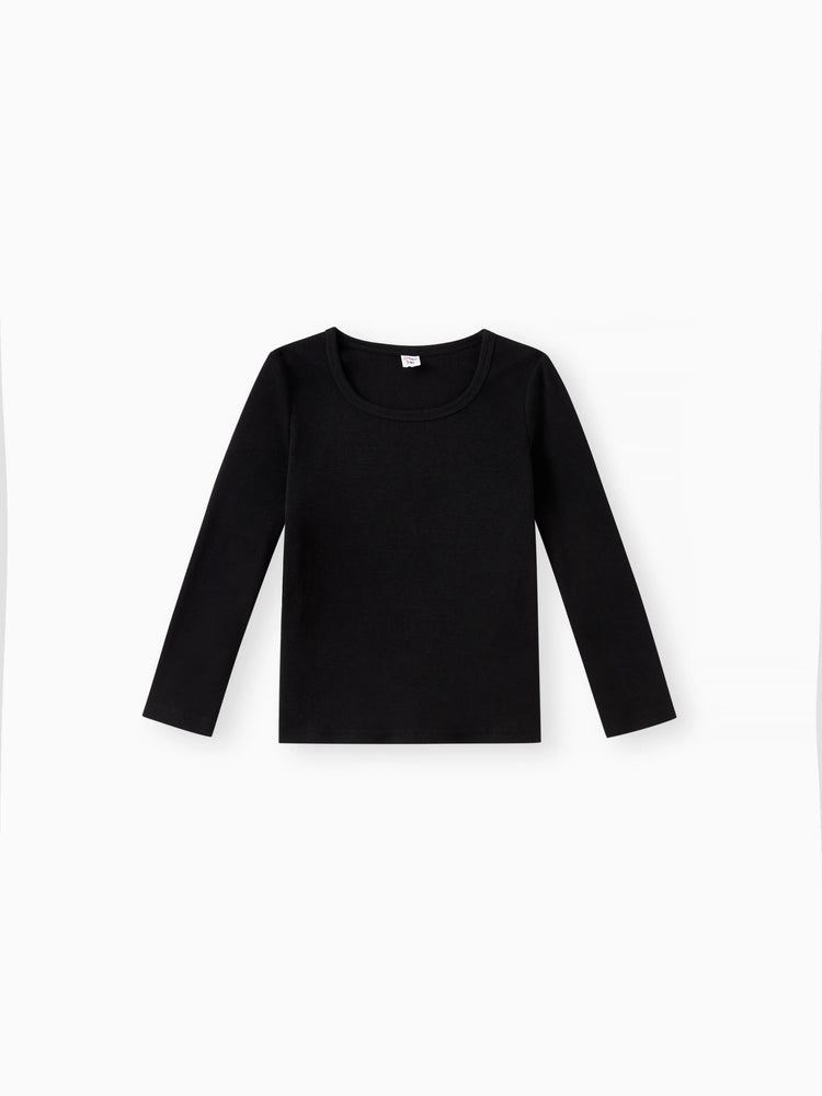 Tenues familiales assorties Ensembles coordonnés à carreaux noirs et rouges Ourlet fluide asymétrique rouge/noir